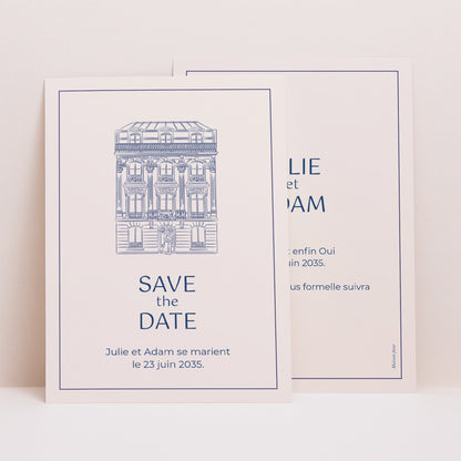 Save the date Mariage Portrait Faubourg Saint-Honoré photo N° 1