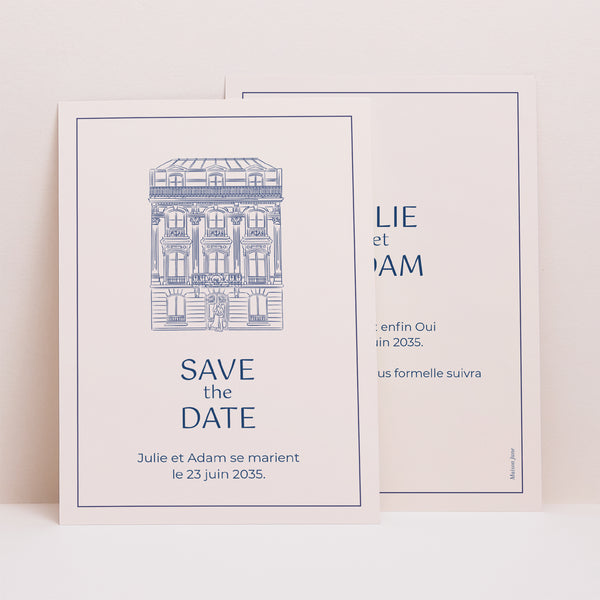 Save the date Mariage Portrait Faubourg Saint-Honoré photo