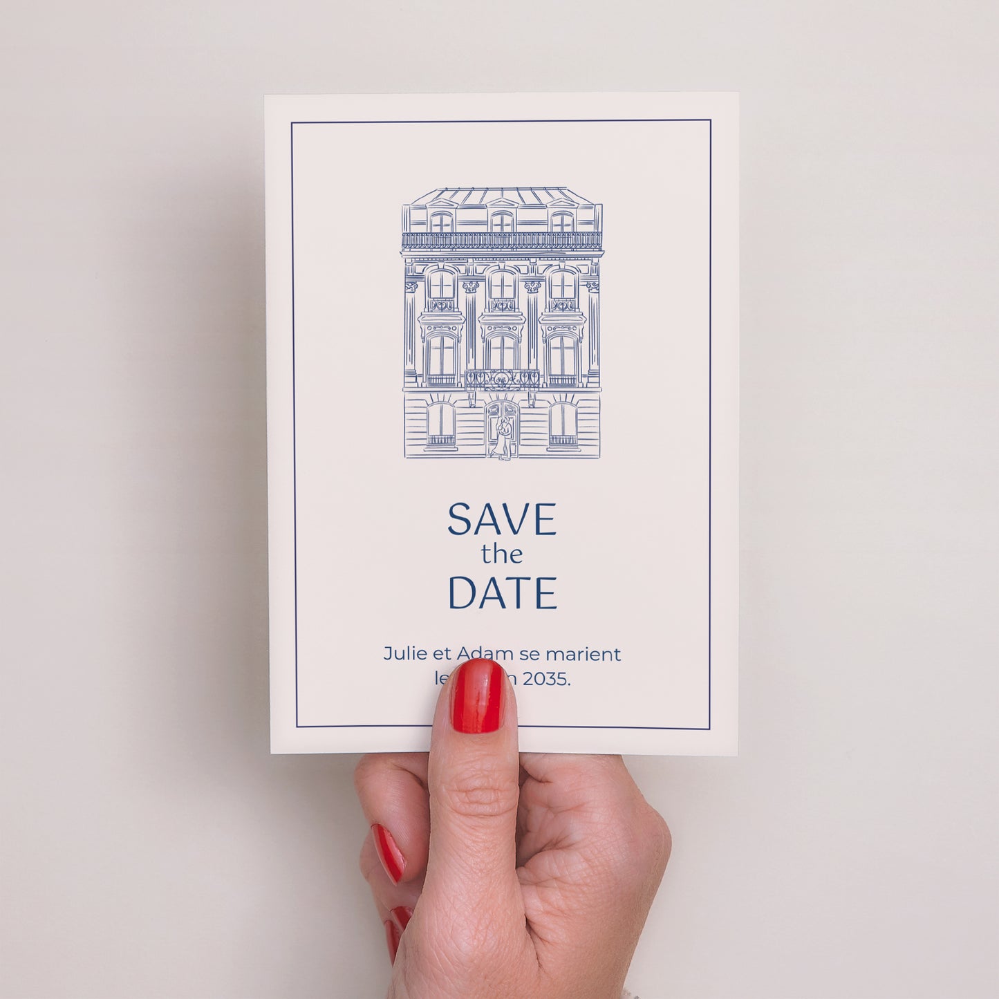 Save the date Mariage Portrait Faubourg Saint-Honoré photo N° 2