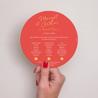 Faire-part Mariage Rond Un Brin de Fantaisie photo N° 3