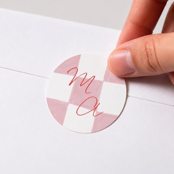 Sticker Mariage Rond Un Brin de Fantaisie photo