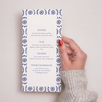 Menu Mariage Panoramique portrait Promesse d’Azur photo N° 3