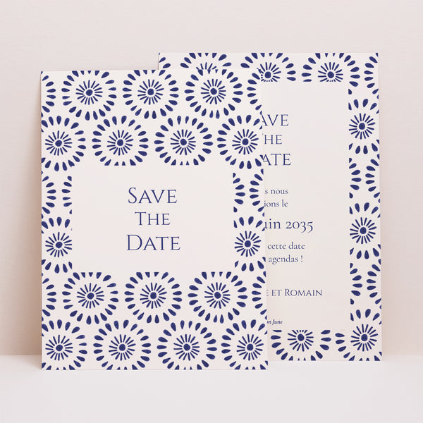 Save the date Mariage Portrait Promesse d’Azur photo