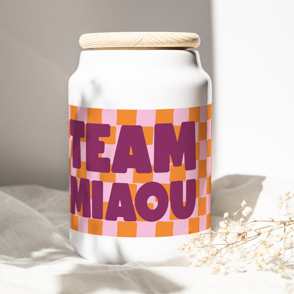Boîte à croquettes 65 cl Team Miaou photo