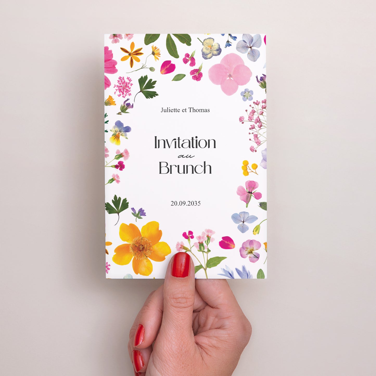 Invitations Mariage Portrait Symphonie Champêtre photo N° 2