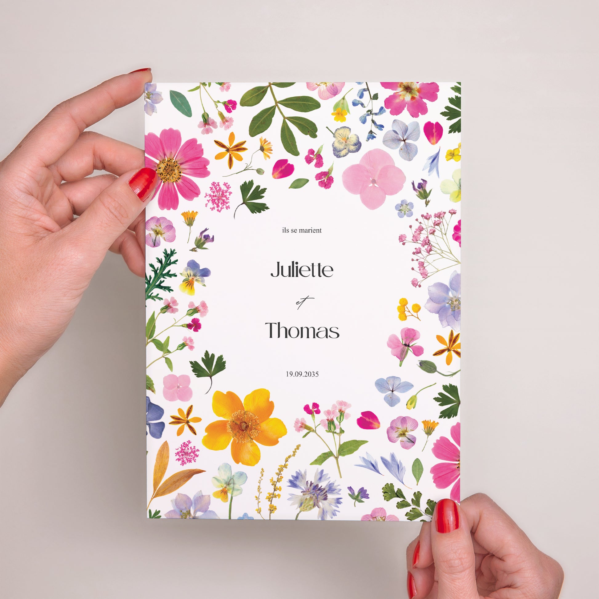 Faire-part Mariage Grand format rectangle Symphonie Champêtre photo N° 2
