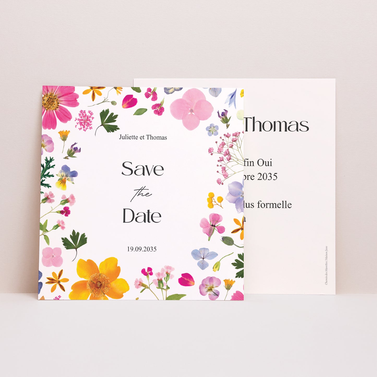 Save the date Mariage Carré Symphonie Champêtre photo N° 1