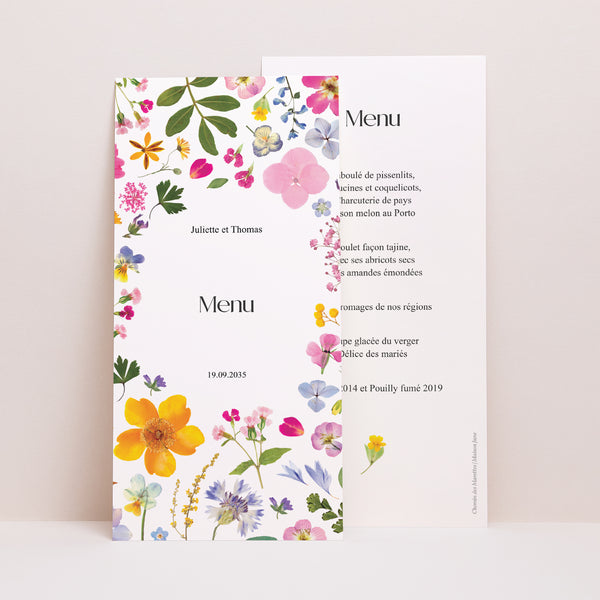 Menu Mariage Panoramique portrait Symphonie Champêtre photo