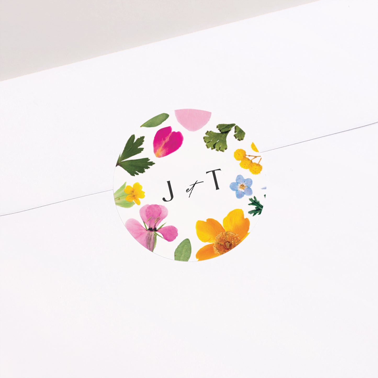 Sticker Mariage Rond Symphonie Champêtre photo N° 1