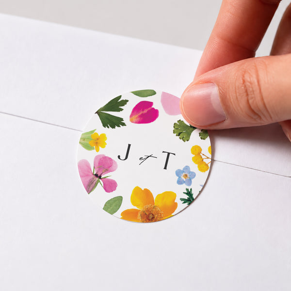 Sticker Mariage Rond Symphonie Champêtre photo