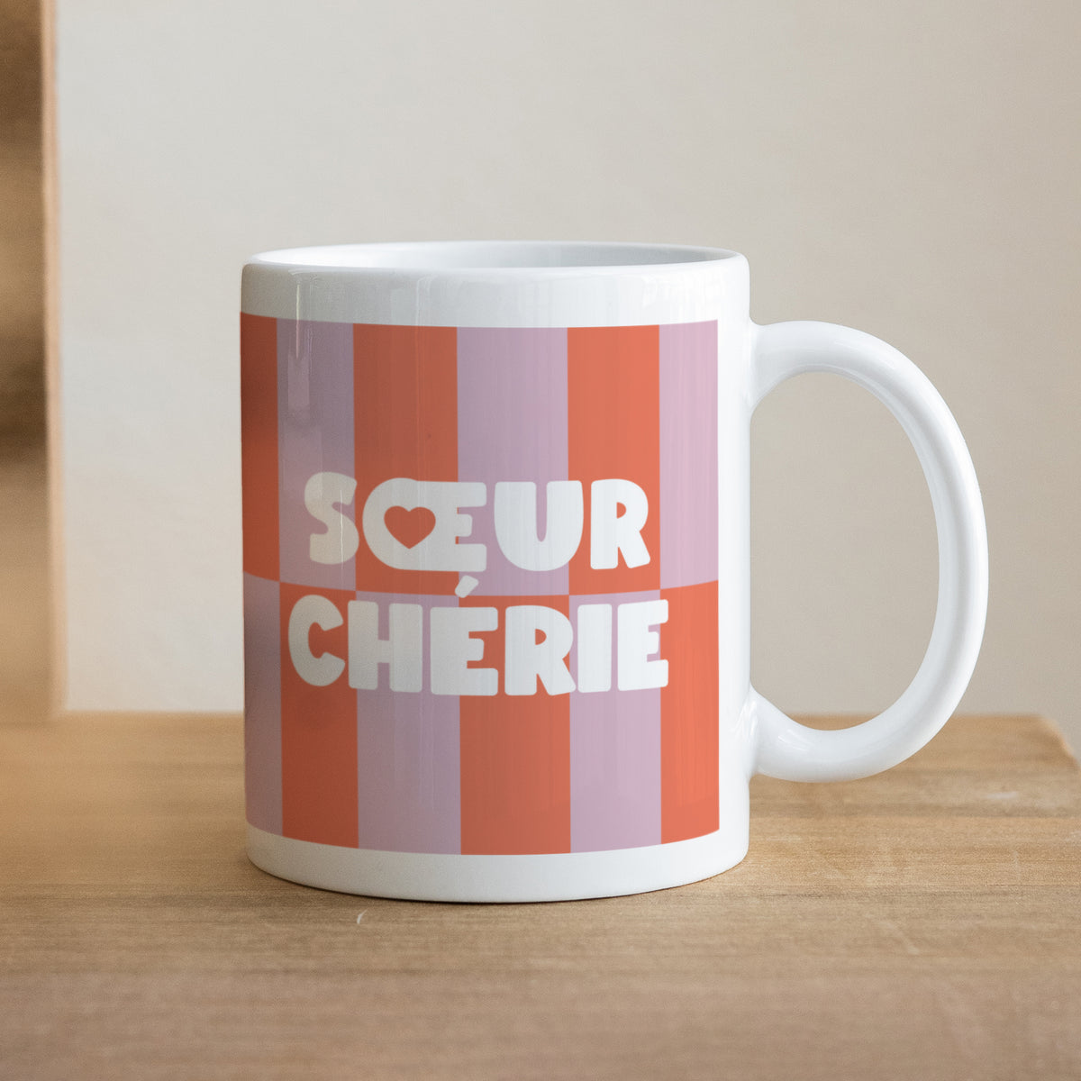 Mug Blanc Sœur Chérie photo N° 1