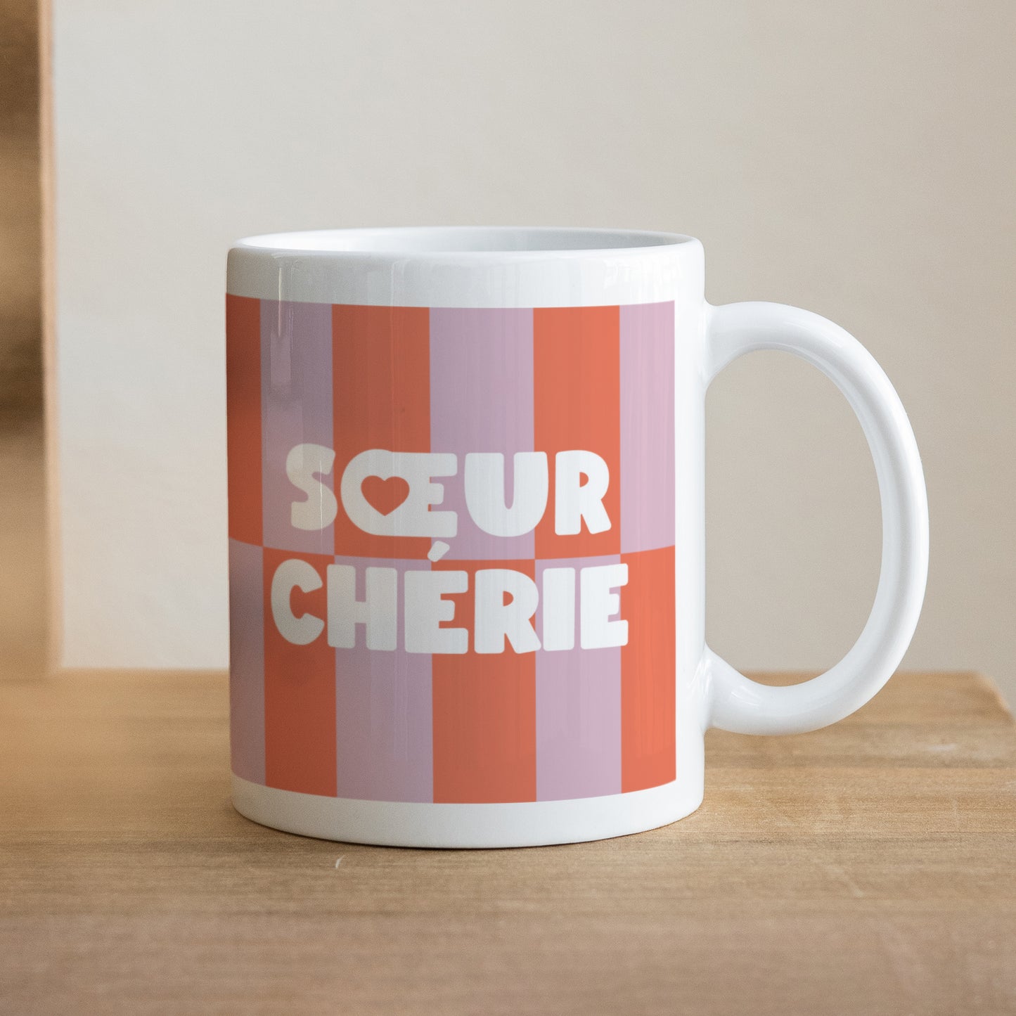Mug Blanc Sœur Chérie photo N° 1