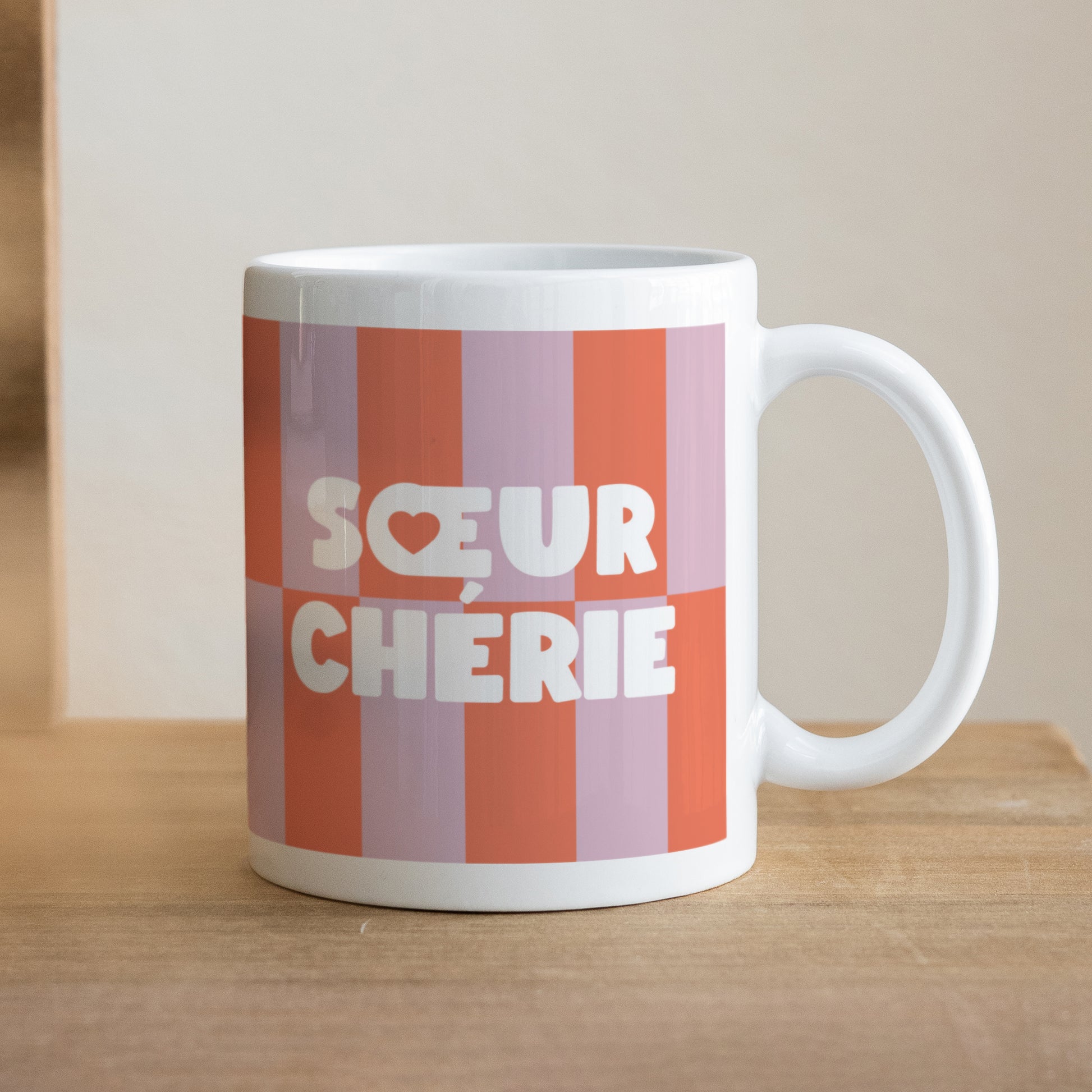 Mug Blanc Sœur Chérie photo N° 1