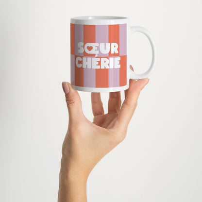 Mug Blanc Sœur Chérie photo N° 2