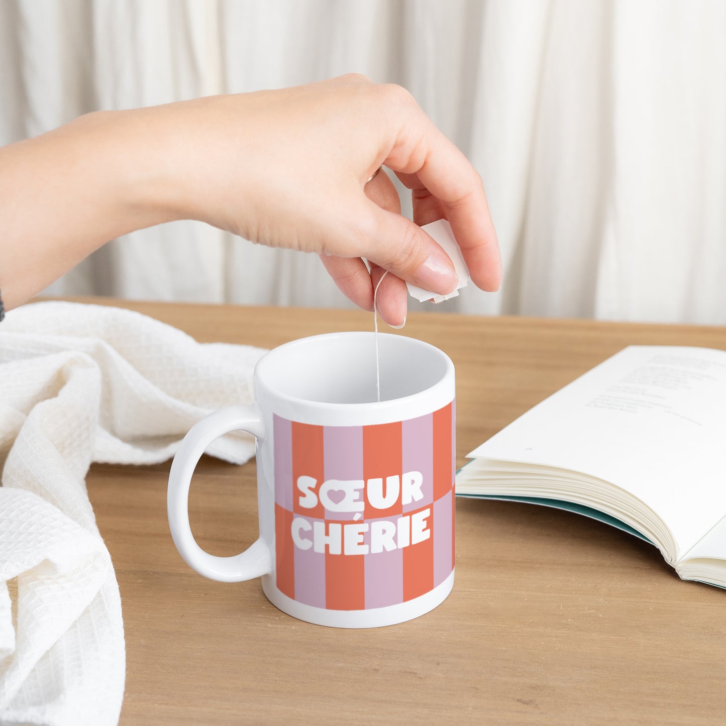 Mug Blanc Sœur Chérie photo N° 3