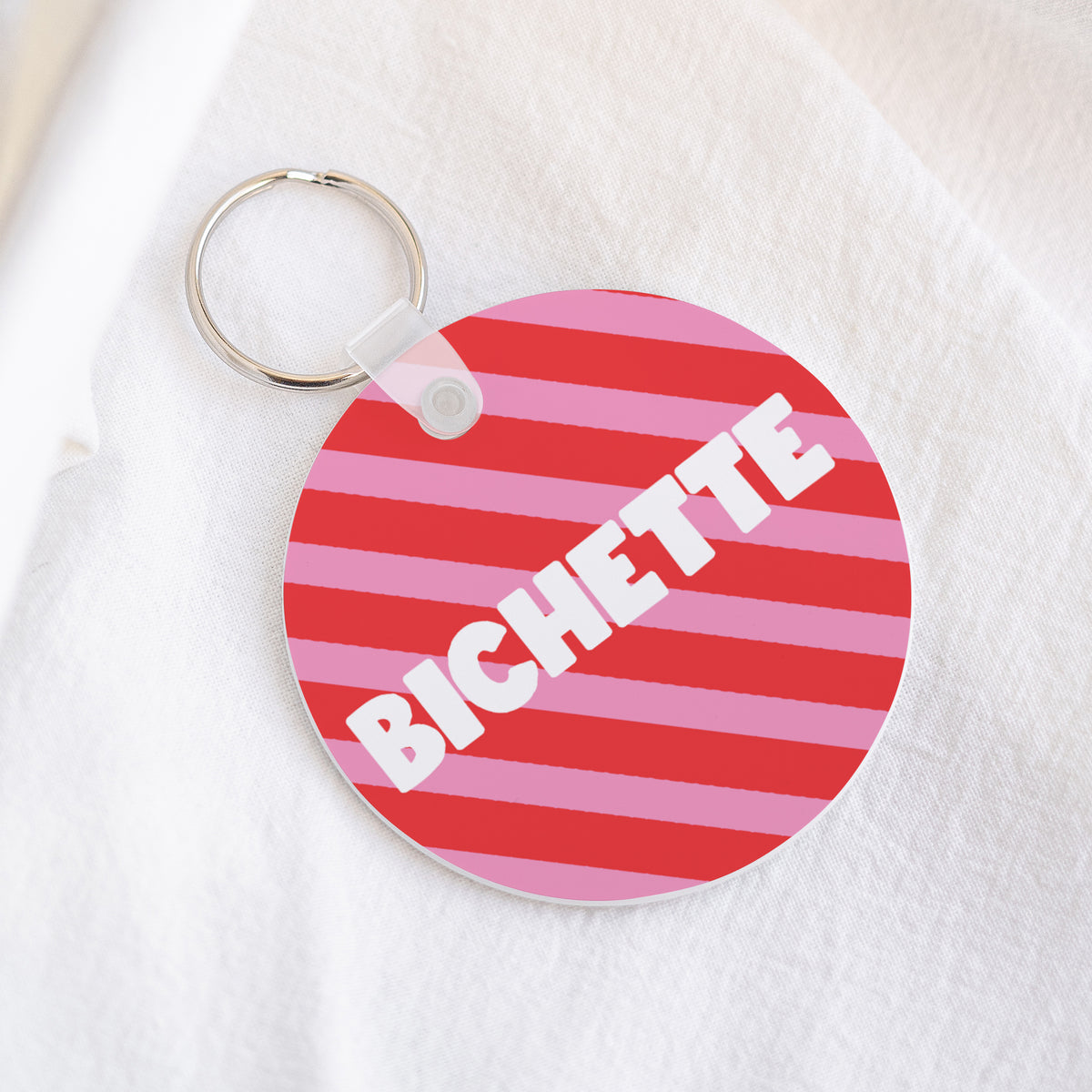 Porte-clés Rond Jolie Bichette photo N° 1