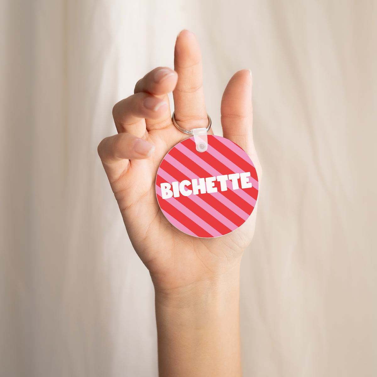 Porte-clés Rond Jolie Bichette photo N° 2