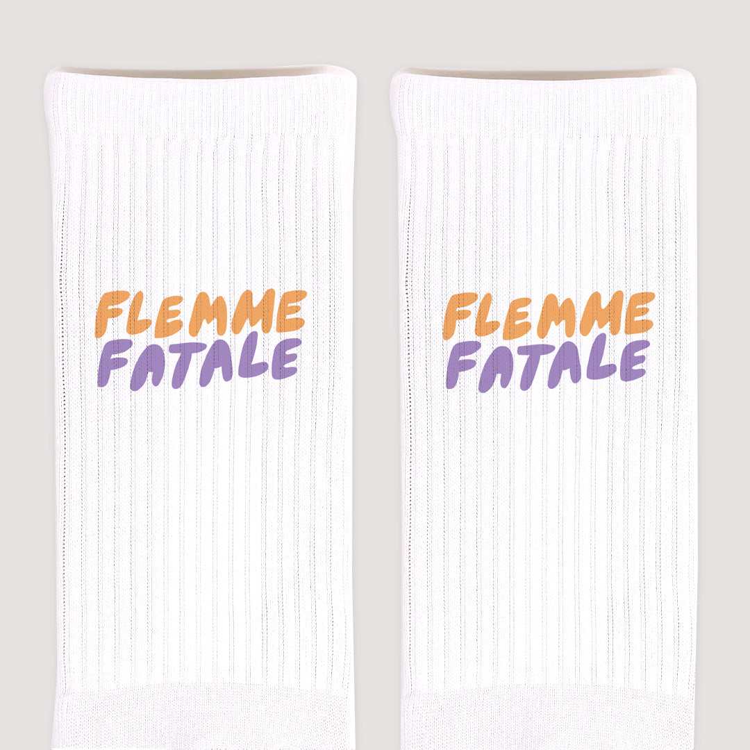Chaussettes femme Blanches Flemme fatale photo N° 3