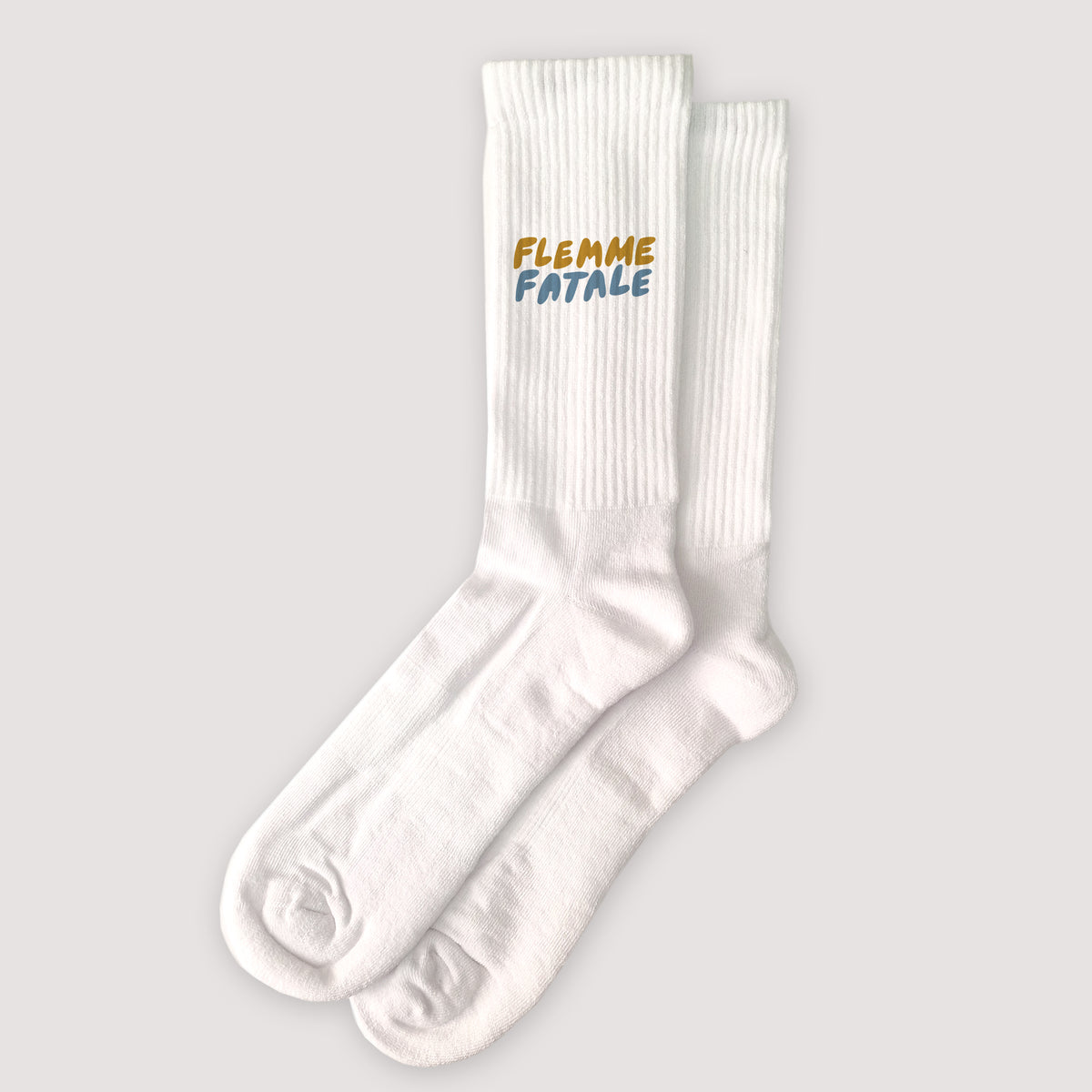 Chaussettes homme Blanches Flemme fatale photo N° 1