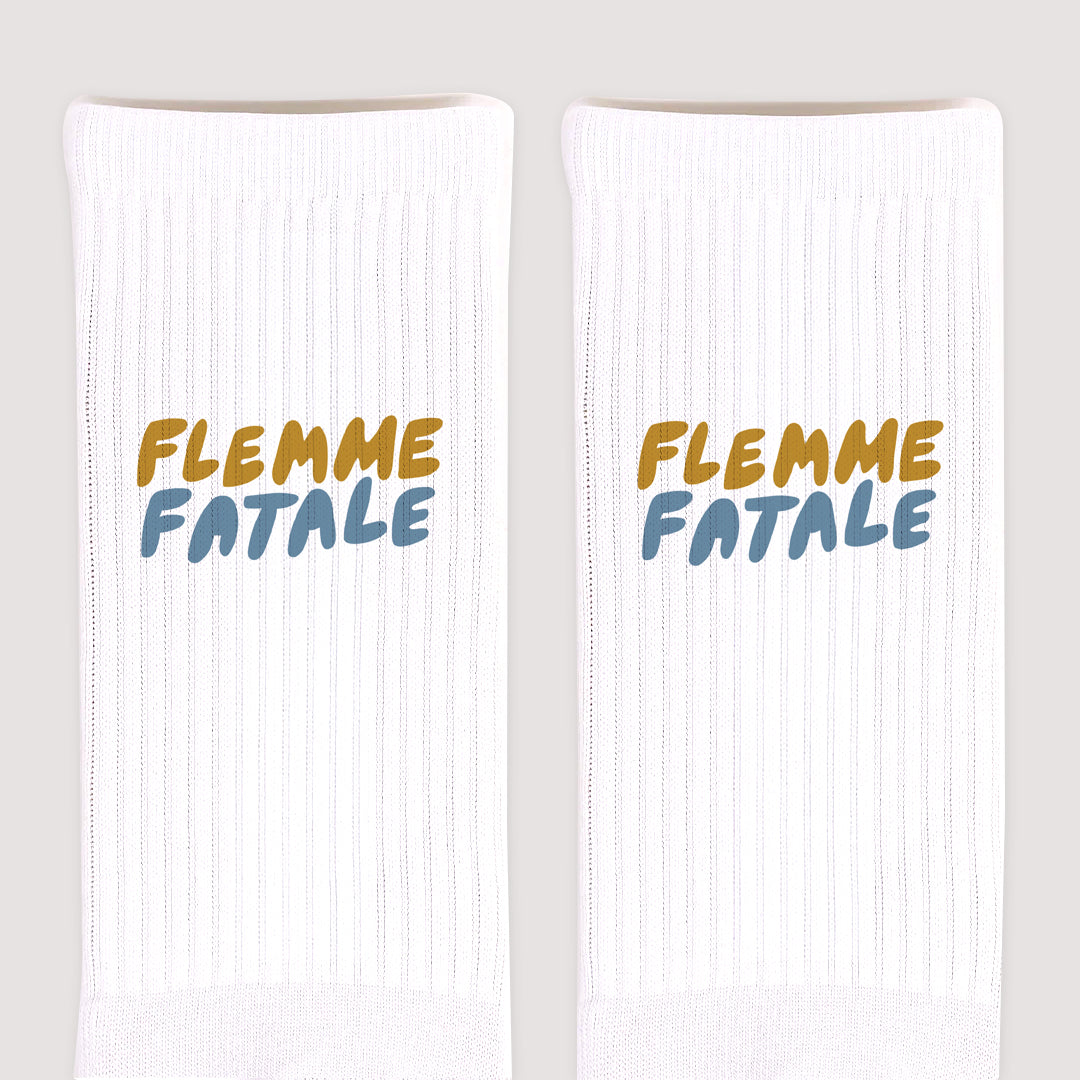 Chaussettes homme Blanches Flemme fatale photo N° 3