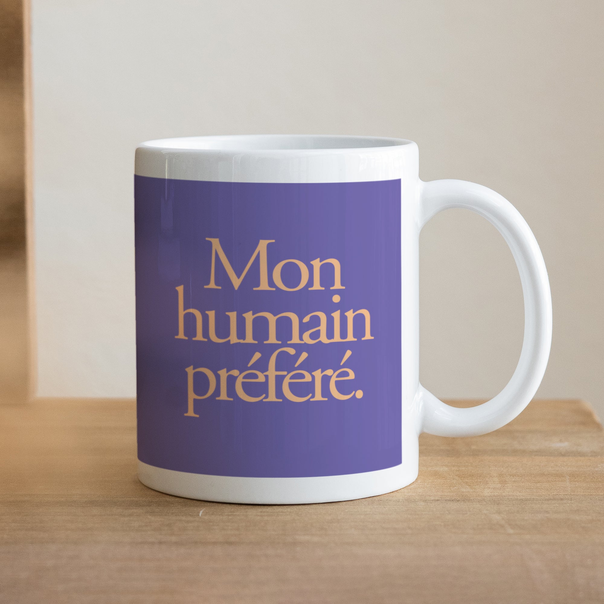Mug Blanc Mon humain préféré. photo N° 1