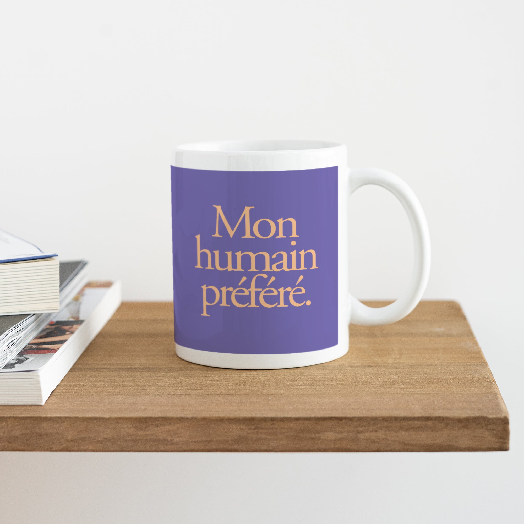 Mug Blanc Mon humain préféré. photo N° 4