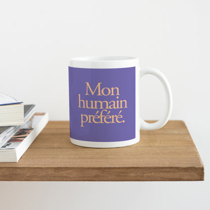 Mug Blanc Mon humain préféré. photo N° 4