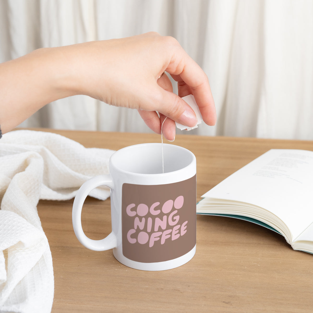 Mug Blanc Cocooning coffee photo N° 3
