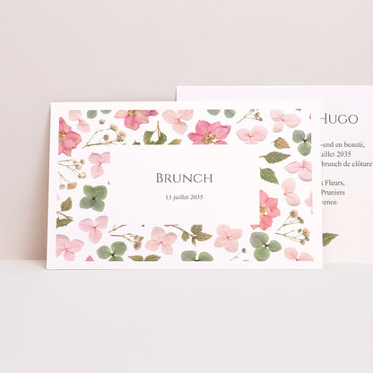 Invitations Mariage Paysage Poésie Florale photo N° 1