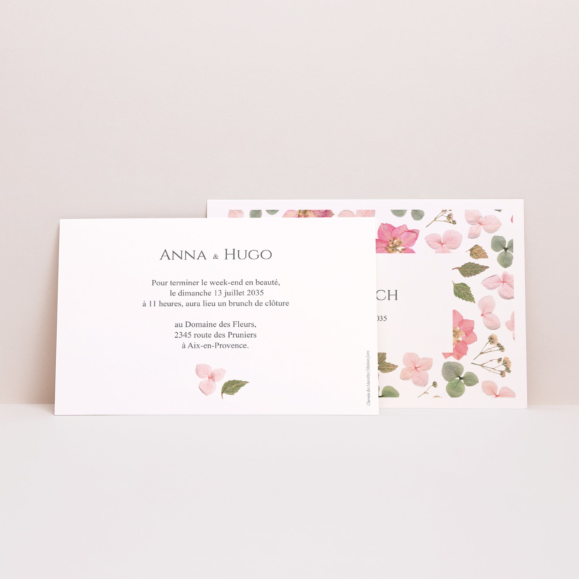 Invitations Mariage Paysage Poésie Florale photo N° 2
