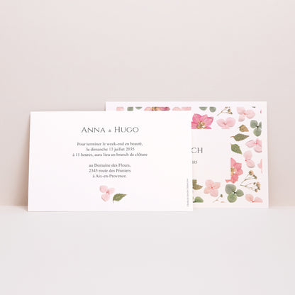 Invitations Mariage Paysage Poésie Florale photo N° 2