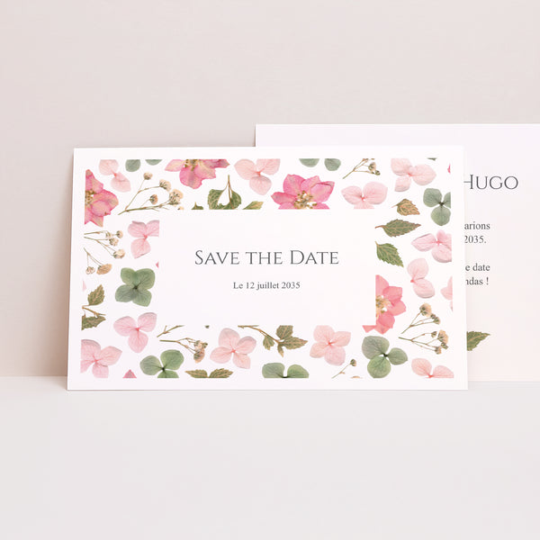 Save the date Mariage Paysage Poésie Florale photo