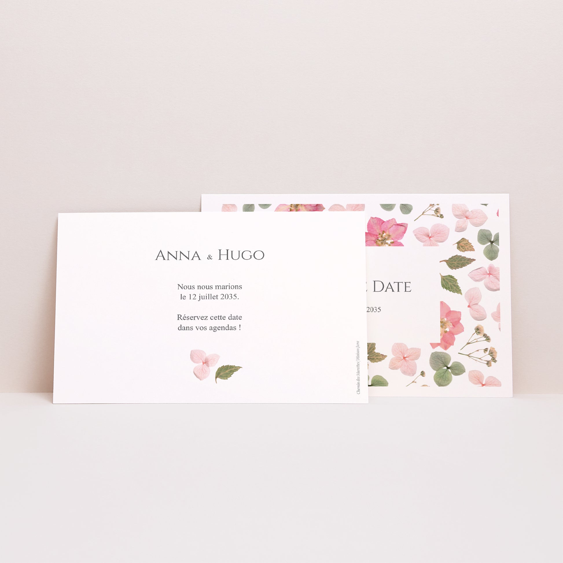 Save the date Mariage Paysage Poésie Florale photo N° 2