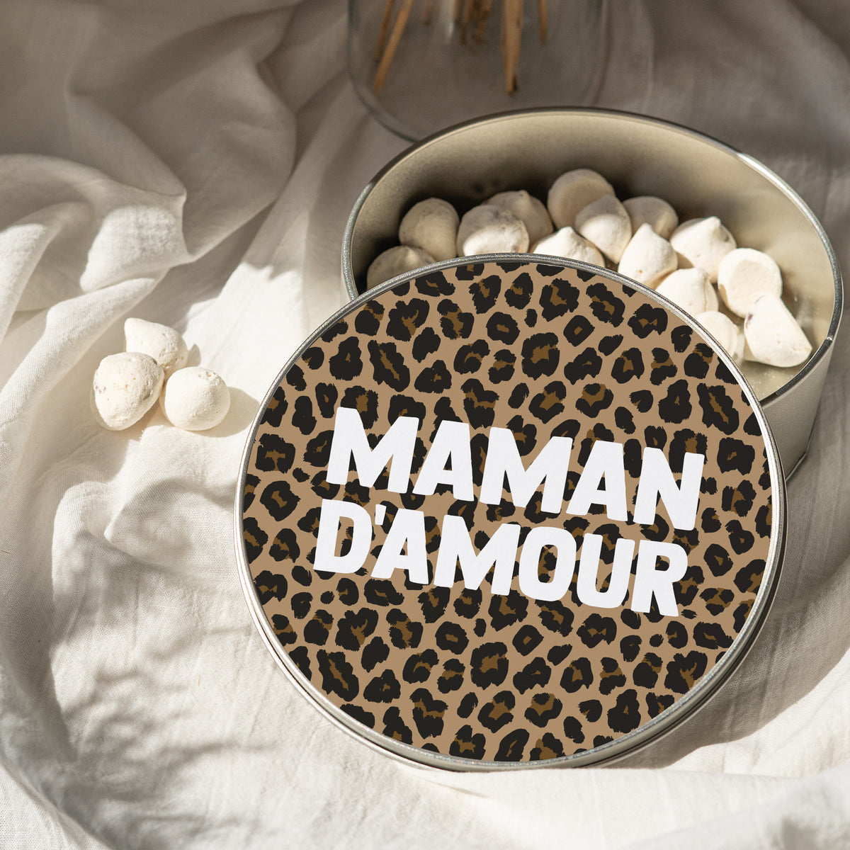 Boite métallique Ronde Maman d'Amour Léopard photo N° 2