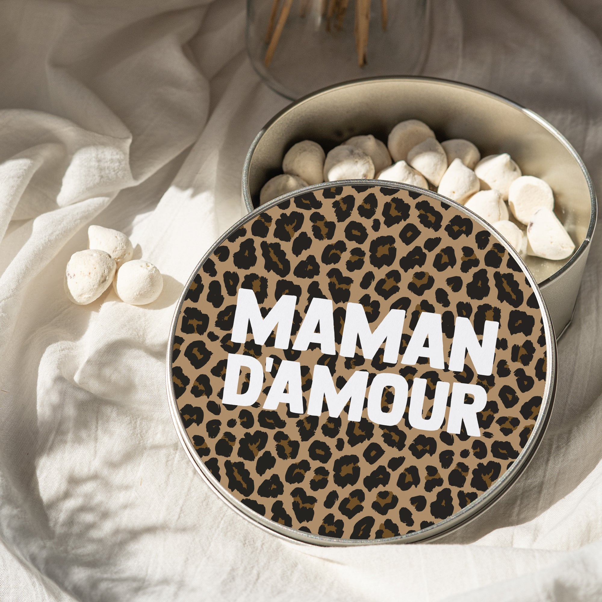 Boite métallique Ronde Maman d'Amour Léopard photo N° 2