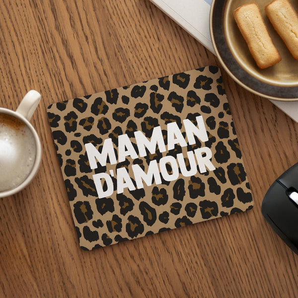 Tapis de souris Rectangle Maman d'Amour Léopard photo