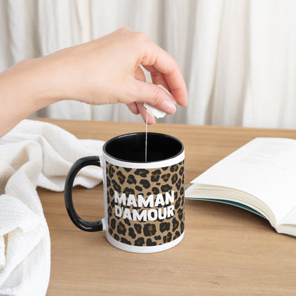 Mug Noir Maman d'Amour Léopard photo N° 3