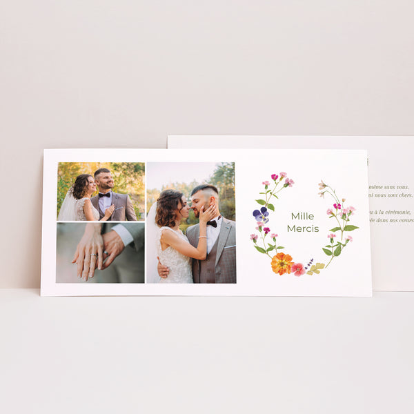 Remerciements Mariage Panoramique paysage Douce Cueillette photo