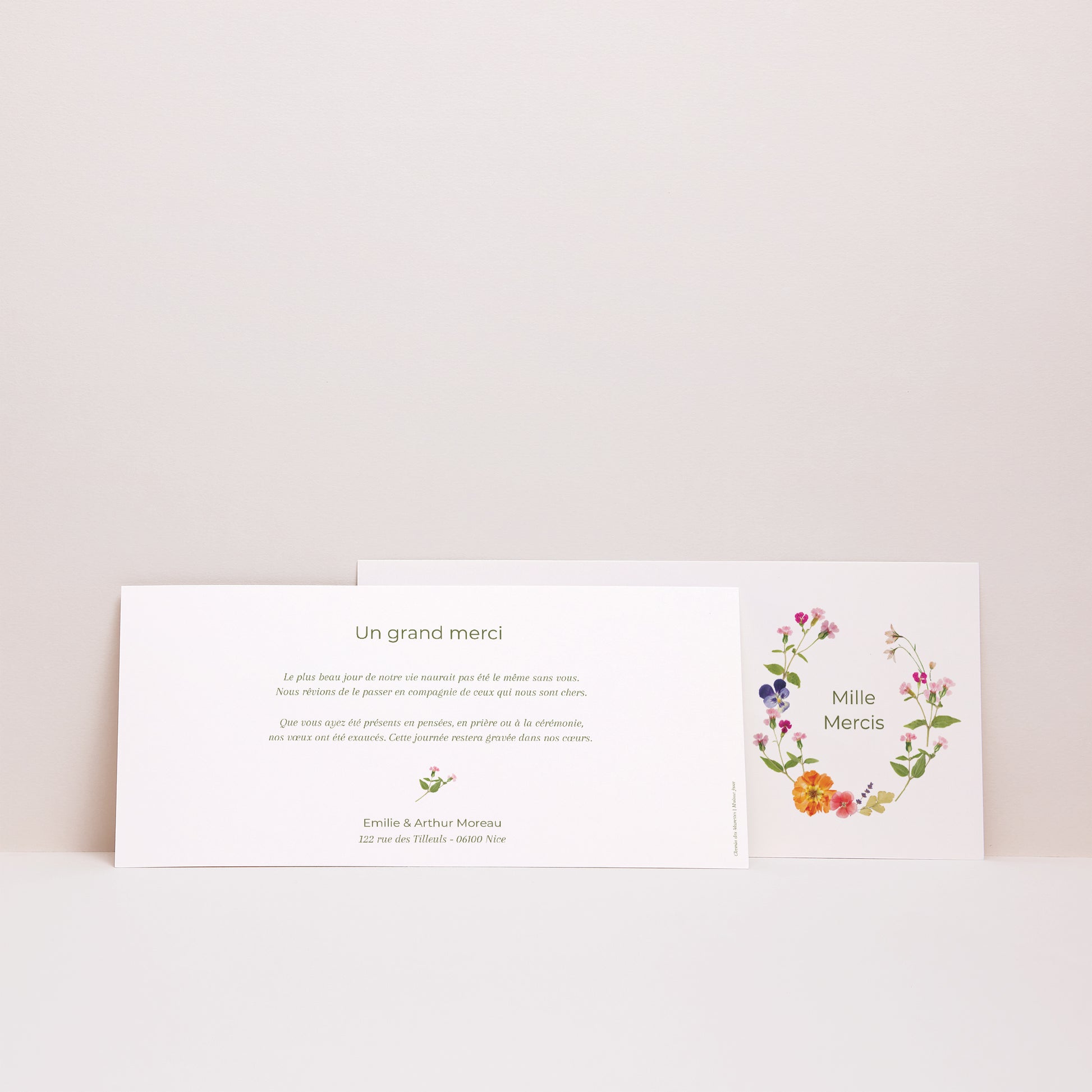 Remerciements Mariage Panoramique paysage Douce Cueillette photo N° 3