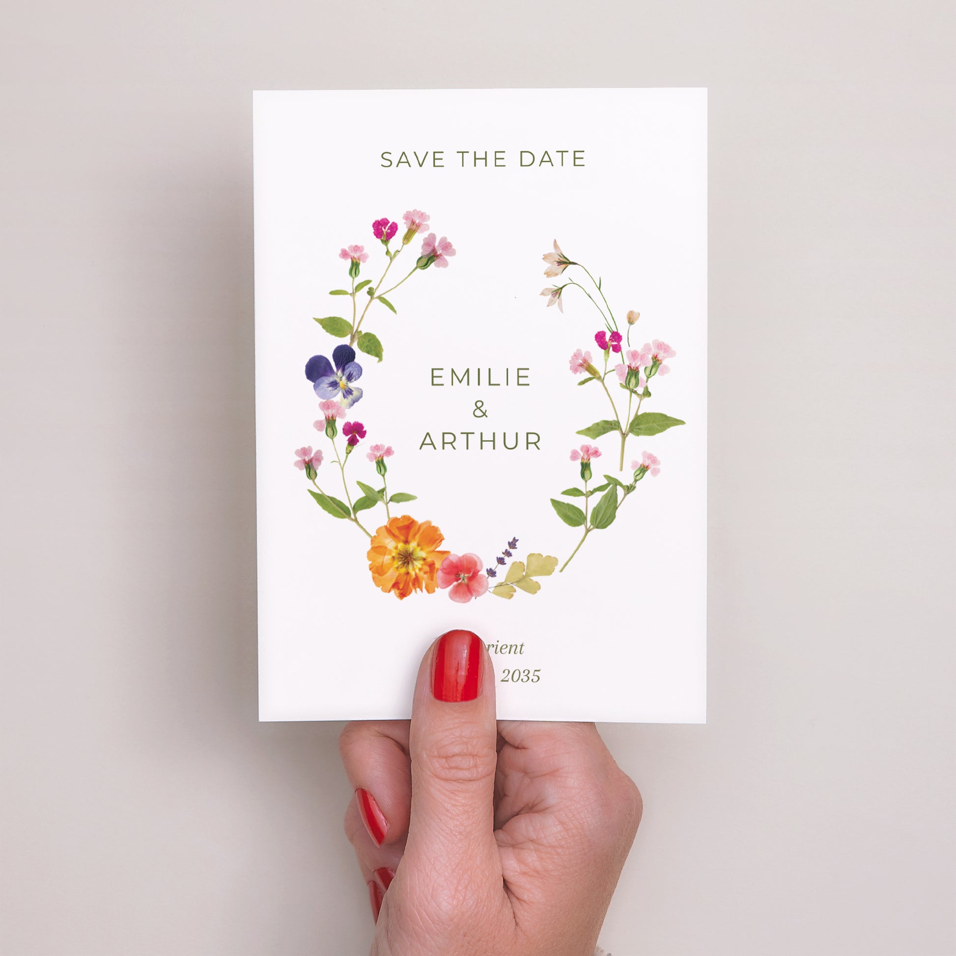Save the date Mariage Portrait Douce Cueillette photo N° 2