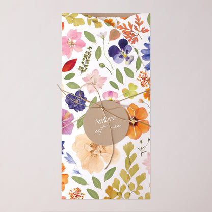 Faire-part Naissance Pochette, 2 cartes, étiquette ronde L'Herbier Enchanté photo N° 1