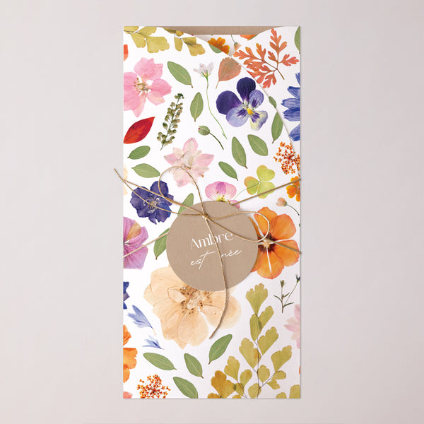 Faire-part Naissance Pochette, 2 cartes, étiquette ronde L'Herbier Enchanté photo