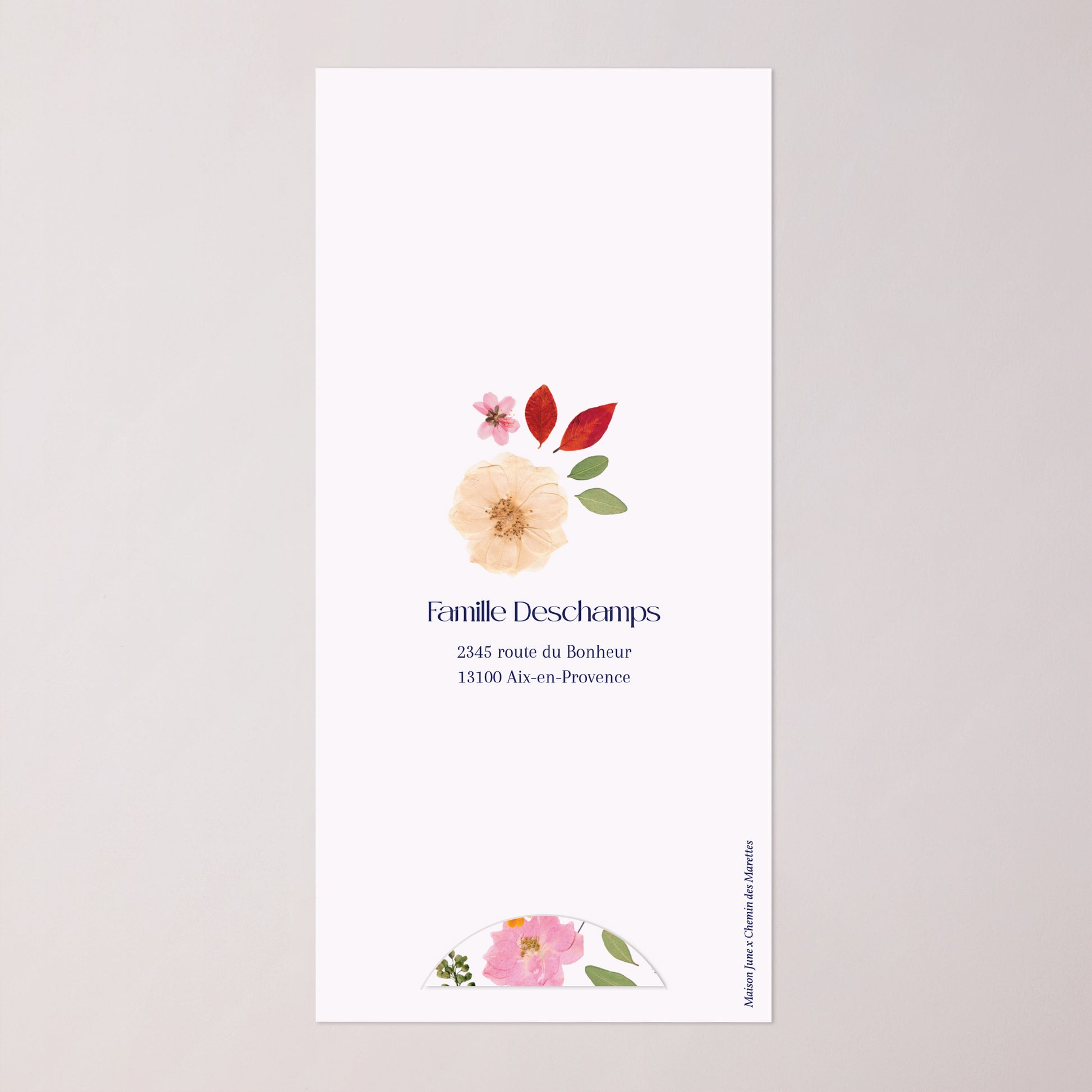 Faire-part Naissance Pochette, 2 cartes, étiquette ronde L'Herbier Enchanté photo N° 4