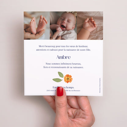 Remerciements Naissance Carré L'Herbier Enchanté photo N° 3