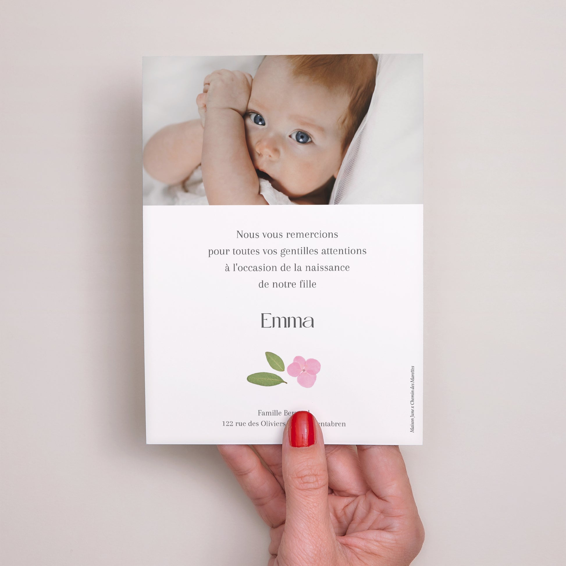 Remerciements Naissance Portrait Petite Poésie des Champs photo N° 3