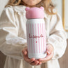 Gourde enfant Rose, 32 cl Bisous rayures photo N° 1
