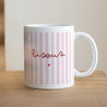 Mug Blanc Bisous rayures photo N° 1