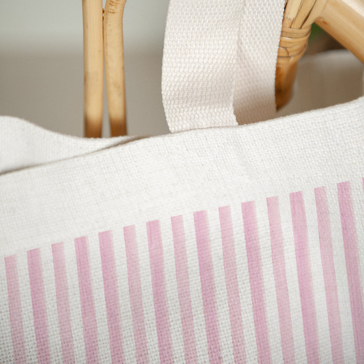 Tote bag Anse en toile Bisous rayures photo N° 3
