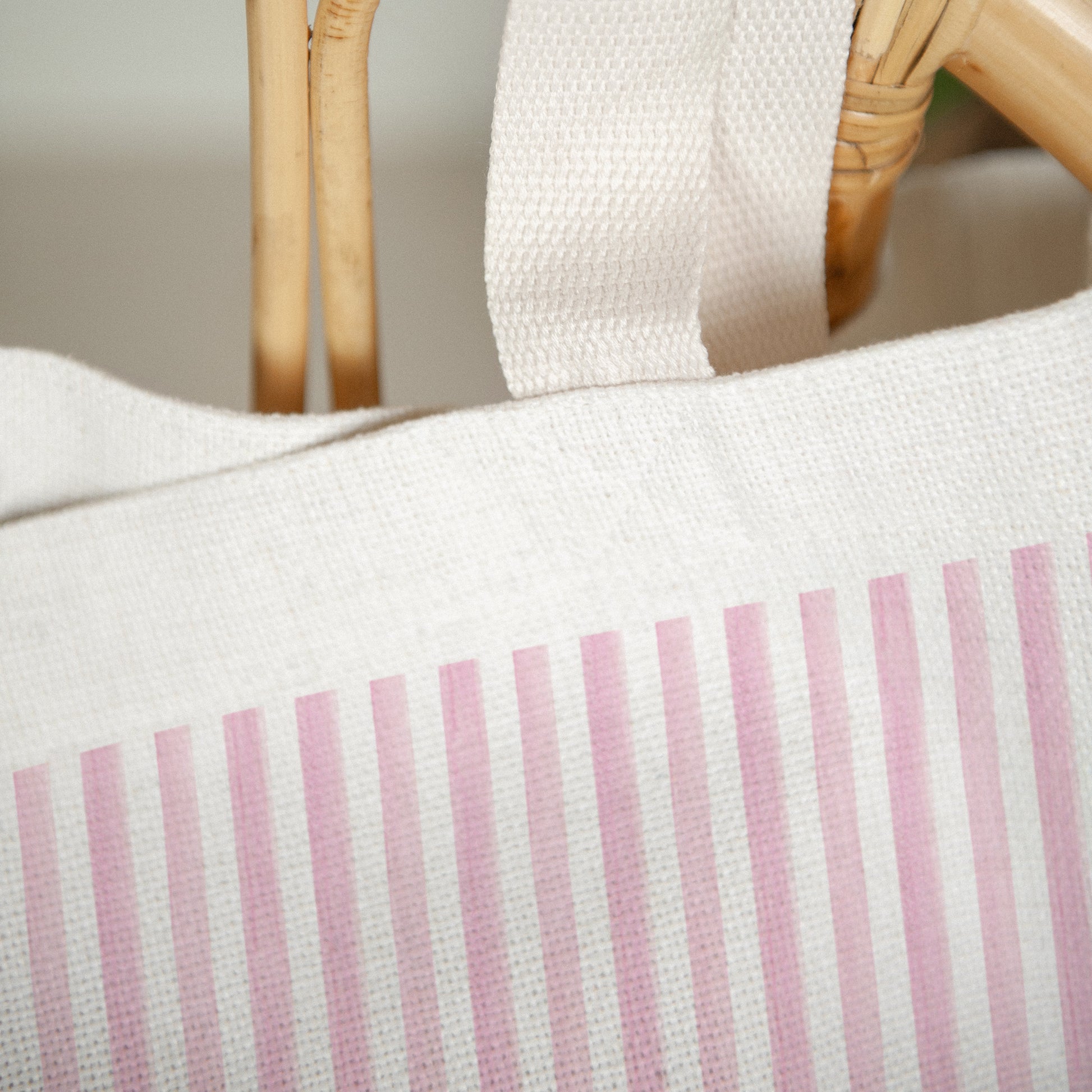 Tote bag Anse en toile Bisous rayures photo N° 3