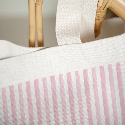 Tote bag Anse en toile Bisous rayures photo N° 3